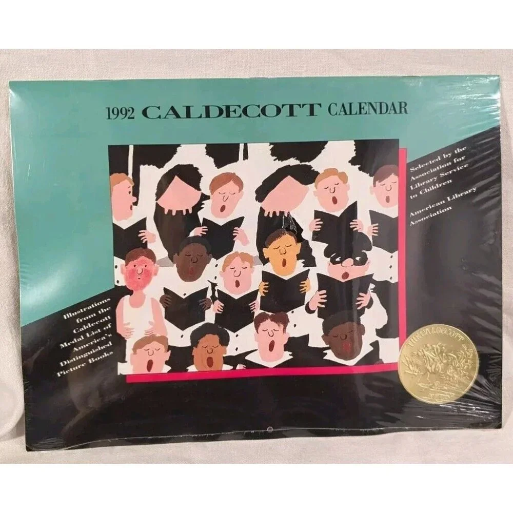 Caldecott Calendar Lot 1988 1990 1991 1992 1993 1995 Library Award Children Vtg